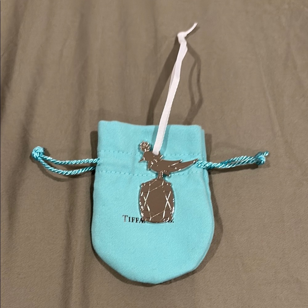 Tiffany & Co. Silver Angel Ornament with Blue Pouch